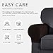 SyMax Spandex Armrest Cover Stretch Fabric Anti-Slip Armchair Slipcovers Furniture Protector Set of 2(Chocolate)