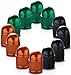 Schrader Valve Cap - Tire Valve Caps for Bikes - Valve Stem Caps Tire - Car Valve Caps 12pcs Anodized Aluminum Alloy - Bike Valve Dust Caps for Car Tire - Wheel Valve Stem Caps - Metal Valve Stem Caps