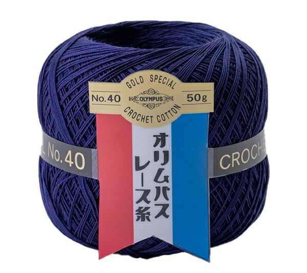 オリムパス製絲 金票 レース糸 #40 Col.335 ブルー系 50g 約445m