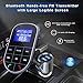 Bluetooth FM Transmitter for Car, Wireless Bluetooth FM Radio Adapter 2 Ports USB Car Charger 5V/2.4A&1A with Hands-Free Calling, Micro SD Card Aux Output