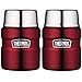 Thermos Stainless King Vacuum Insulated Stainless Steel Food Jar (16 oz. / Red / 2-Pack)