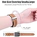 Mornex Band Compatible with Fitbit Ionic, Classic Leather Band Replacement Accessory Strap for Smart Watch, for Women Men Small Large Light Brown