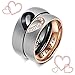 Sllaiss His & Hers Rings,Set with Swarovski Zirconia,Engagement Bands Love Heart Promise Ring Titanium Couples Wedding Ring Sets for Him and Her