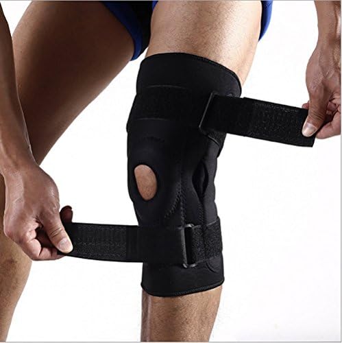 CRESHION Knee Brace Support - Adjustable Double Metal Patella Braces Protector, Open-Patella Stabilizer,Protection Arthritis Sports For Arthritis, Meniscus Tear, Basketball, Exercise