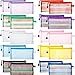 Bememo 20 Pieces 10 Colors Zipper Mesh Pouch A6 Size Multipurpose Travel Bag for Cosmetics Makeup Offices Supplies Travel Accessories