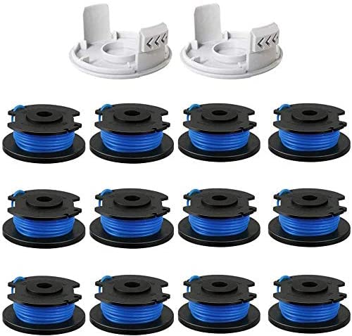 14 Pack String Trimmer Replacement Spool Line 0.065" 18-Volt 24V 40V, Compatible with Ryobi One+ AC14RL3A, Weed Eater String Autofeed 522994001 Cover, Cordless Trimmer Line 11ft