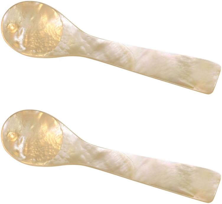Novelty Seashell Spoon Mother of Pearl Contains 2 Pcs. Apprx Size 4 Inches Long
