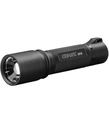 COAST® HP8R 1000 Lumen Rechargeable Pure Beam® Focusing LED Flashlight with Slide Focus® and Flex Charge™ Dual Power, Black : COAST Tools & Home Improvement