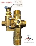 Gas Air Compressor Unloader Check Valve Combo 145 - 175 PSI 3/4" Inlet & Outlet