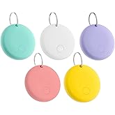 Mini Smart Tags Tracker Work with Apple Find My (iOS Only), IP67 Waterproof, Keys Finder and Item Locator for Keys, Bags,Luggage and More (Not for Android) (Macaroon, 5 Pack)