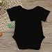 GONKOMA Summer Toddler Baby Boy Girl Cotton Jumpsuit Romper Kids Outfit (0/6-Months, Black)