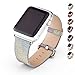 MIFFO Apple Watch Band Leather iWatch Strap Extreme Deluxe Shiny Bling Glitter Leather Bracelet Wristband for Apple Watch Series 1, Series 2, Series 3 Sport Edition (Rainbow-42mm)