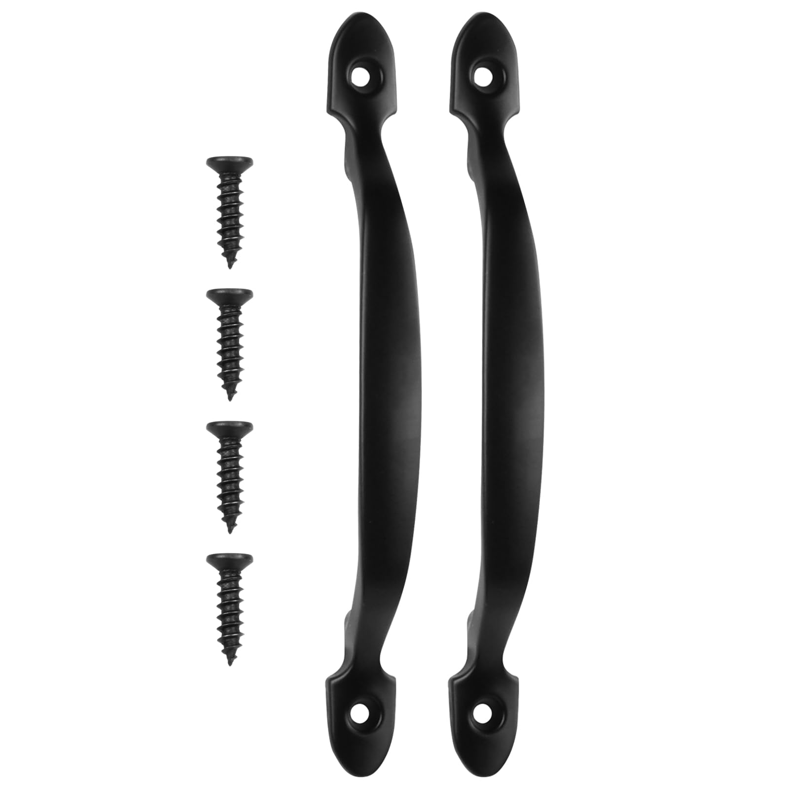 dentedeleao 2 Pieces Door Handles, Cabinet Handles, Black Doors Pull Handles, Black Door Handles Internal, Gate Handle with Screws for Bedroom Dresser Drawers Cupboard Door Kitchen