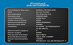 XUANMO AMD Radeon RX590 2304sp 8GB gpu 256-Bit