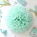 PartyGarden Mint Baby Shower Decorations/Mint Grey White Elephant Baby Shower Supplies TIssue Paper Pom Pom Circle Garland Tassel Garland Mint Bridal Shower Decorations/Mint Grey Birthday Party Decor