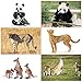 iBaseToy Zoo Animals Toy Jungle Animals, Toddlers Wild Animal Figures Set, Free Standing Realistic Animal Toys for Kids, Perfect for Birthday Party Favors, Classroom Rewards and Easter Gift