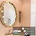 LiveComfort Vanity Mirror Lights, Hollywood Style Vanity Lights with 10 Dimmable LED Bulbs, 10 Brightness Modes, 3 Light Colors and USB Port, Mirror NOT Included, Updated Premium 3M Sticker