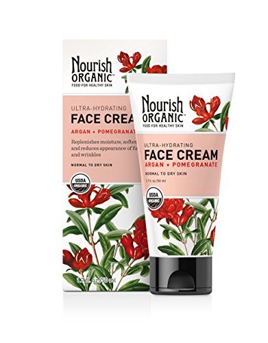 Nourish Organic Ultra Hydrating Face Cream, Argan & Pomegranate, 1.7 Ounce