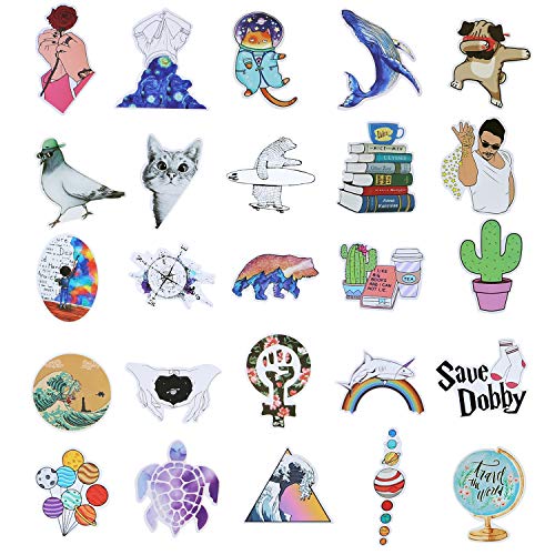 roberly cute vsco stickers for water bottles 100 pack trendy waterproof water bottle stickers laptop stickers for teen girls kids computer guitar skateboards skate stickers popular element pricepulse