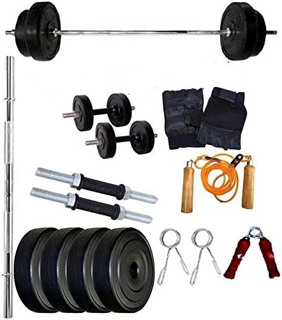 WOLPHY 20KG Home Gym Set with 3 FEET Straight Rod