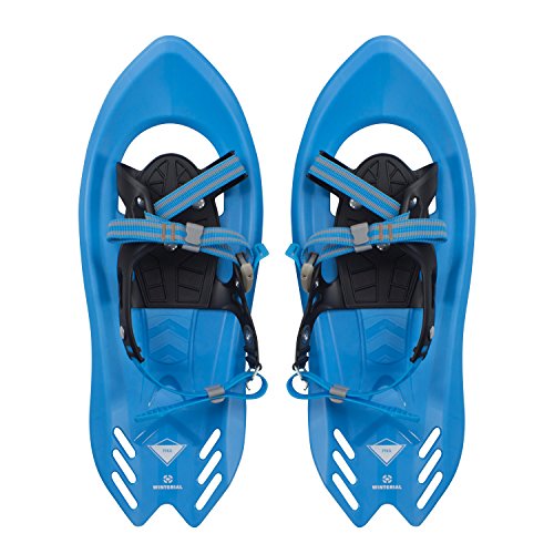 Winterial Kids Snowshoes, Blue 18"L Aluminum Ages511 Plastic, Bag