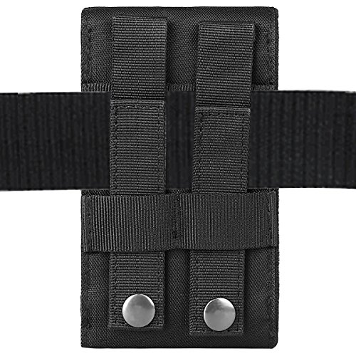 IronSeals Tactical MOLLE Pouch, Universal Mobile Phone Belt Pouch EDC Pouch Belt Loops Waist Bag for iPhone X/8P/8/7P/7/6, Samsung Note8/5, Galaxy S9+/S9/S8+/S8/S7/S6/S10/S10+ - Size L