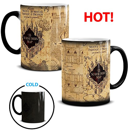 VARANO Harry Potter Marauder's Map Heat Activated Color Changing Ceramic Mug, 11oz