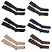 DOTASI 6 Pairs Pack Compression Stockings Anti Varicose Anti Fatigue Socks Calf Support (Assorted) (L) by EagleUS(CA Seller)
