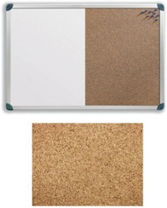 Combination Noticeboard, Pinable Cork & Whiteboard 1200x900mm