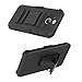 HTC Bolt Case, LK [Heavy Duty] Black Armor Holster Defender Full Body Protective Hybrid Case Cover with Belt Clip for HTC Bolt