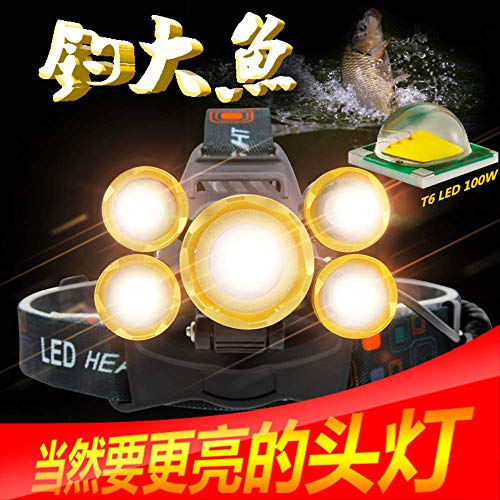 WGLG LED-Scheinwerfer, helles Licht, aufladbar, ultra-heller Zoom, lange Reichweite, Scheinwerfer, Lithium-Taschenlampe… – Bild 6