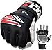 RDX MMA Gloves for Grappling Martial Arts Training, Approved by SMMAF, Genuine Cowhide Leather Sparring Mitts, Good for Kickboxing, Muay Thai, Cage Fighting, Punching Bag & Combat Sports