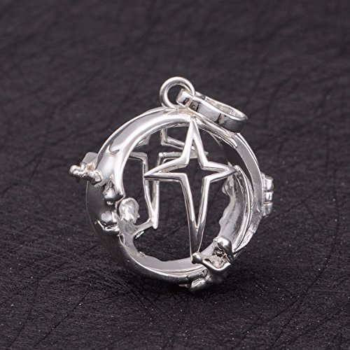 EUDORA Harmony Bola Moon Story Angel Chime Caller Chime Pendant 30 Inches Necklace Violet - Thumbnail 3