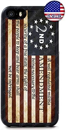 The Right to Bear Arms 2nd Amendment USA Slim Shockproof Hard Rubber Custom Case Cover for iPhone 12 Pro Max 11 XS XR