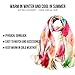 STORY OF SHANGHAI Womens 100% Mulberry Silk Head Scarf For Hair Ladies Floral Satin Scarf Gift for Valentine's Day