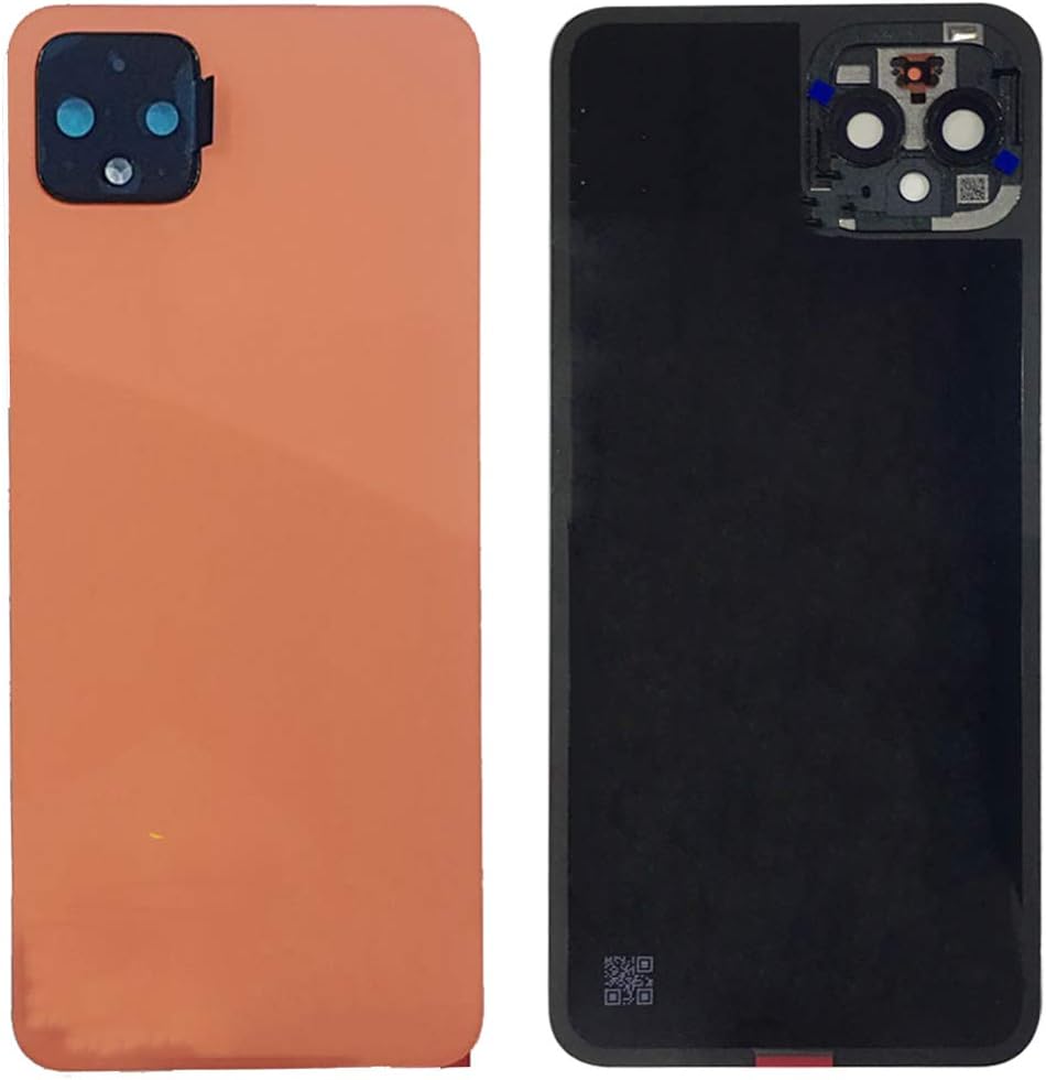Google Pixel 4 XL Replacement Battery Back Cover Rear Door Housing Case + Camera Lens for Google Pixel 4 XL G020J / Pixel 4XL 6.3 inch Orange