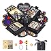Creative Explosion Gift Box, DIY aHandmade Photo Album Scrapbooking Gift Box and Surprise Box as Birthday Party, Valentine's Day, Mother's Day & Wedding (Black)