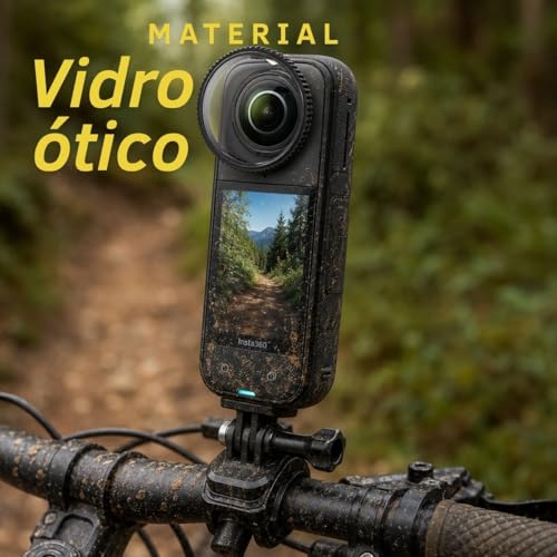 Protetor de Lente 360 X5 Premium Kit 2 Peças, Lens Guard Transparente Antiarranhão para Câmera 360 X5