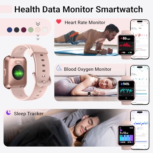 Smart Watches for Women (Answer/Make Call), 2 Straps, 1.85" Fitness Tracker Watch with Alexa Built-in, Heart Rate/ SpO2/Sleep Monitor, 120 Sports Modes, 3ATM Waterproof Smart Watch for iPhone/Android