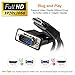 WEme Active HDMI to VGA Adapter Cable, D-SUB HD 15 Pin Male to Male Converter Cord with Micro USB Power Port, Support 1080P from HDMI Input Laptop PC HDTV to VGA Output Monitors Projector TV (10FT/3M)