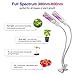 LED Plant Lights for Indoor Plants, Bozily 45W Upgraded Full Spectrum Replacement Plant Light with Double Switch, Grow Light 360 Degree Dual Head Flexible Gooseneck