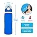 Collapsible Water Bottle Outdoor Bottle Portable Sports Silicone Flexible Leak-Proof Bottle Lightweight Foldable Reusable Camping Hiking Traveling Walking Running Smart Hydration Solution 750ml-Blue