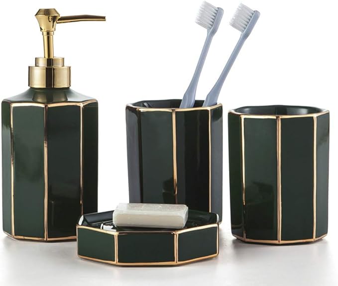 AMYZ Set de Accesorios de baño | Juego de baño de cerámica de 4 Piezas