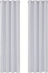 Deconovo Curtains Thermal Insulated Blackout Ring Top 52x63 Silver Grey 1 Pair view 3