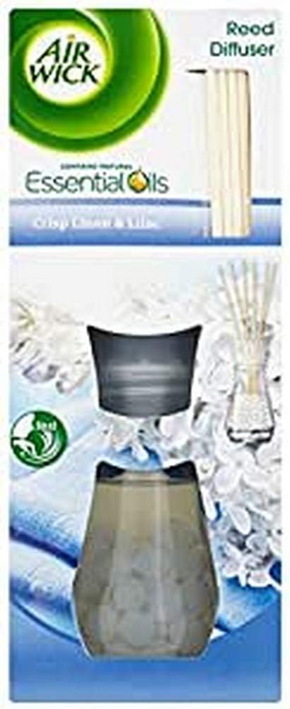 Air Wick Reed Diffuser Touch of Luxury Crisp Linen and Lilac, Deep, Rich