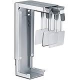 NeomountsNewstar CPU-D100SILVER Under Desk & On-Wall PC Mount (Suitable PC Dimensions - Height: 30-53 cm/Width: 8-22 cm) - Silver