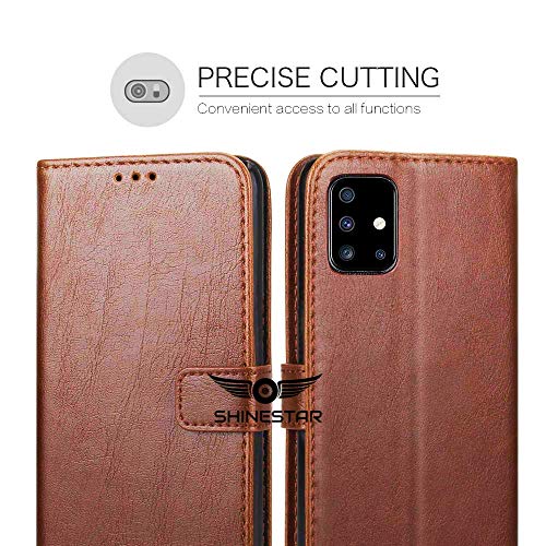SHINESTAR Samsung M31s Flip Case | PU Leather Flip Cover Wallet Case with TPU Silicone Case Cover for Samsung Galaxy M31