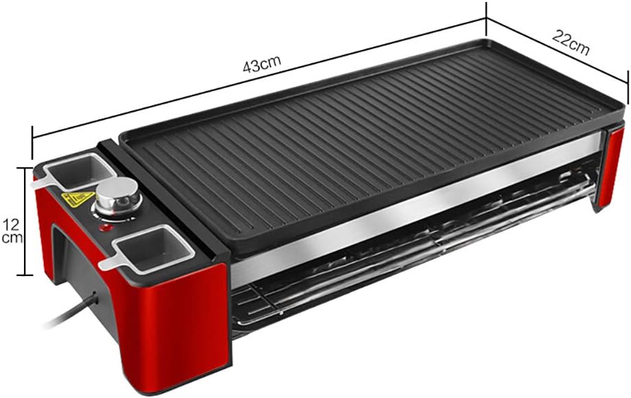 review 2 Layer Smokeless Electric Grill, Non-stick, Detachable, Temperature Adjustable (1200W)