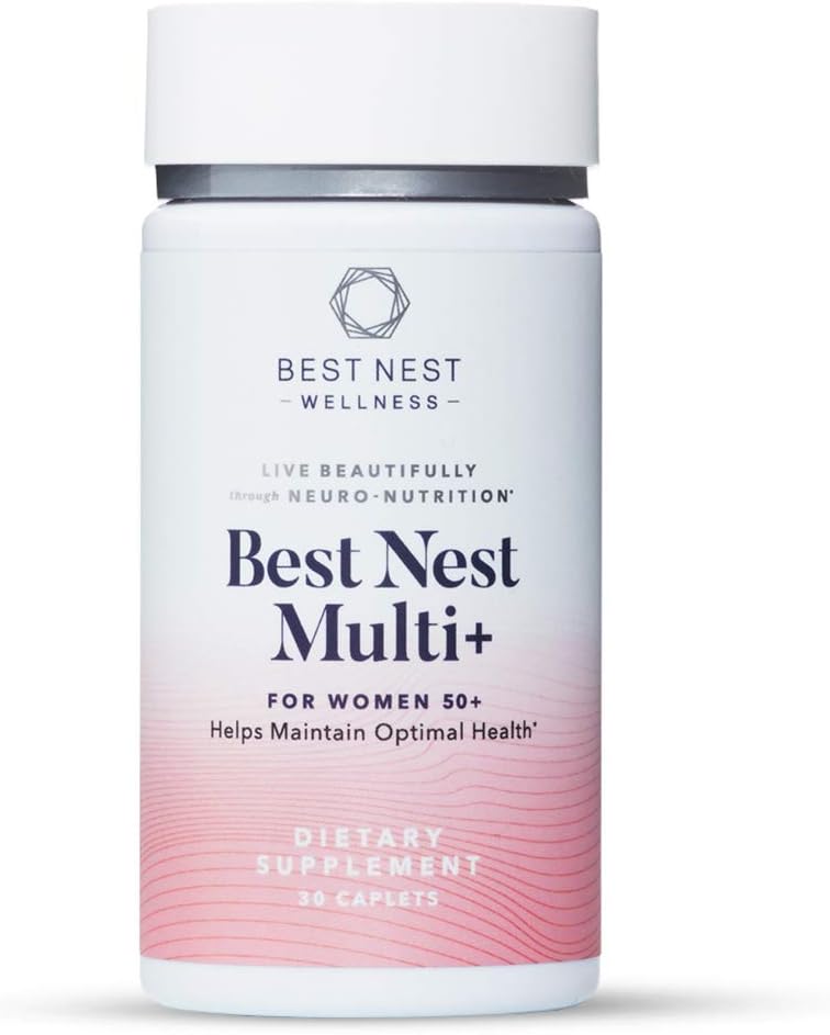 Best Nest Multi+ for Women Over 50, Methylfolate (Folic Acid), Natural Whole Food Organic Blend, Once Daily Vitamins, Immune Support, 30 Ct, Best Nest Wellness
