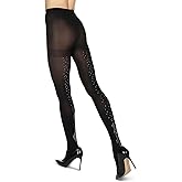 MeMoi Women's Opaque Falling Studs Nylon Tights